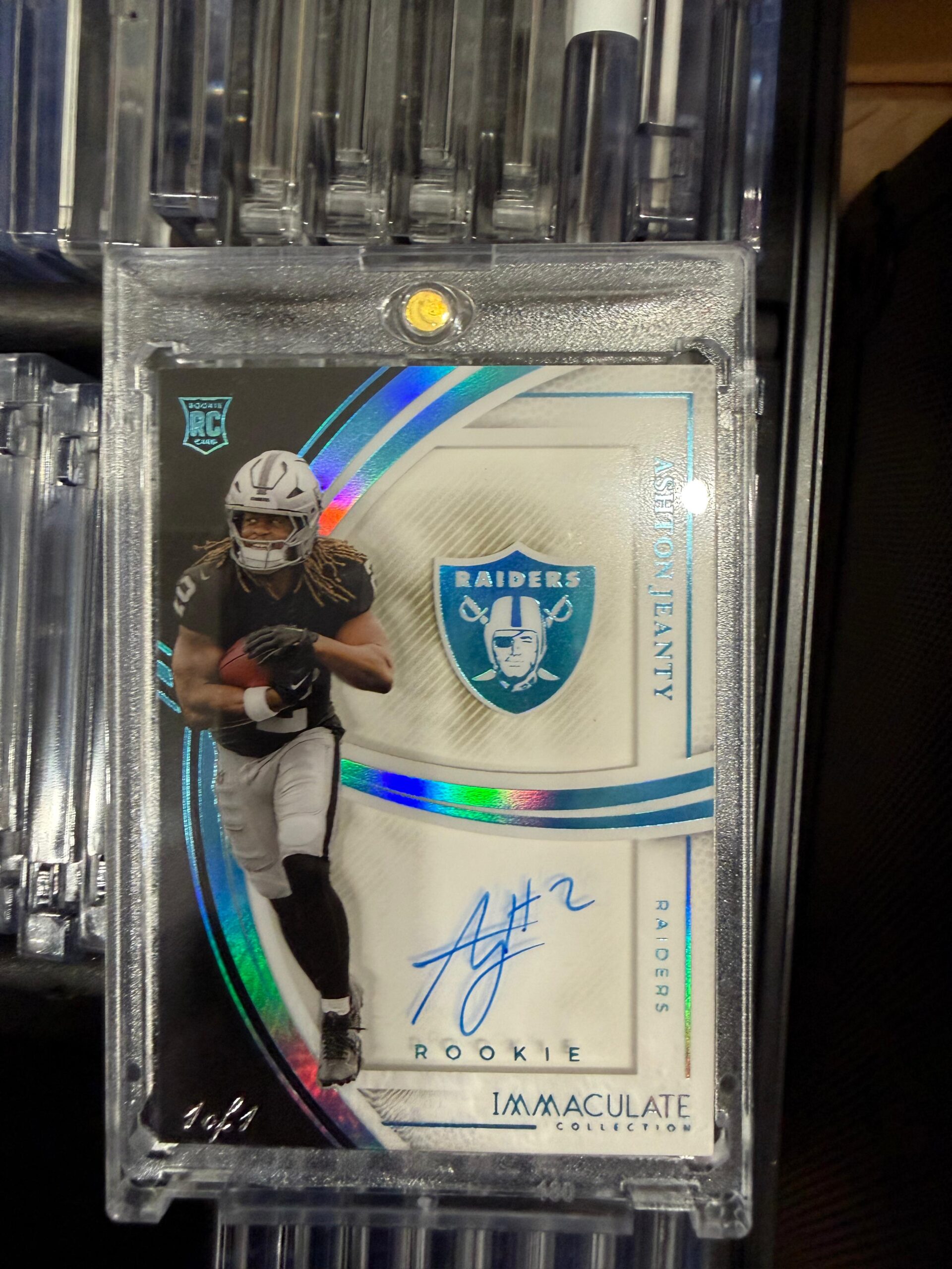 Ashton Jeanty National Treasures Raiders