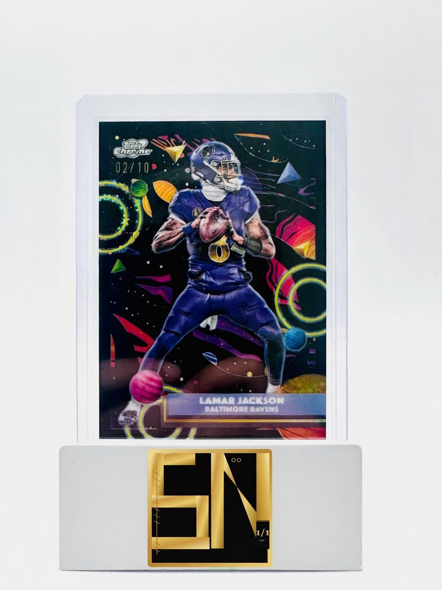 Lamar Jackson serial numbered card
