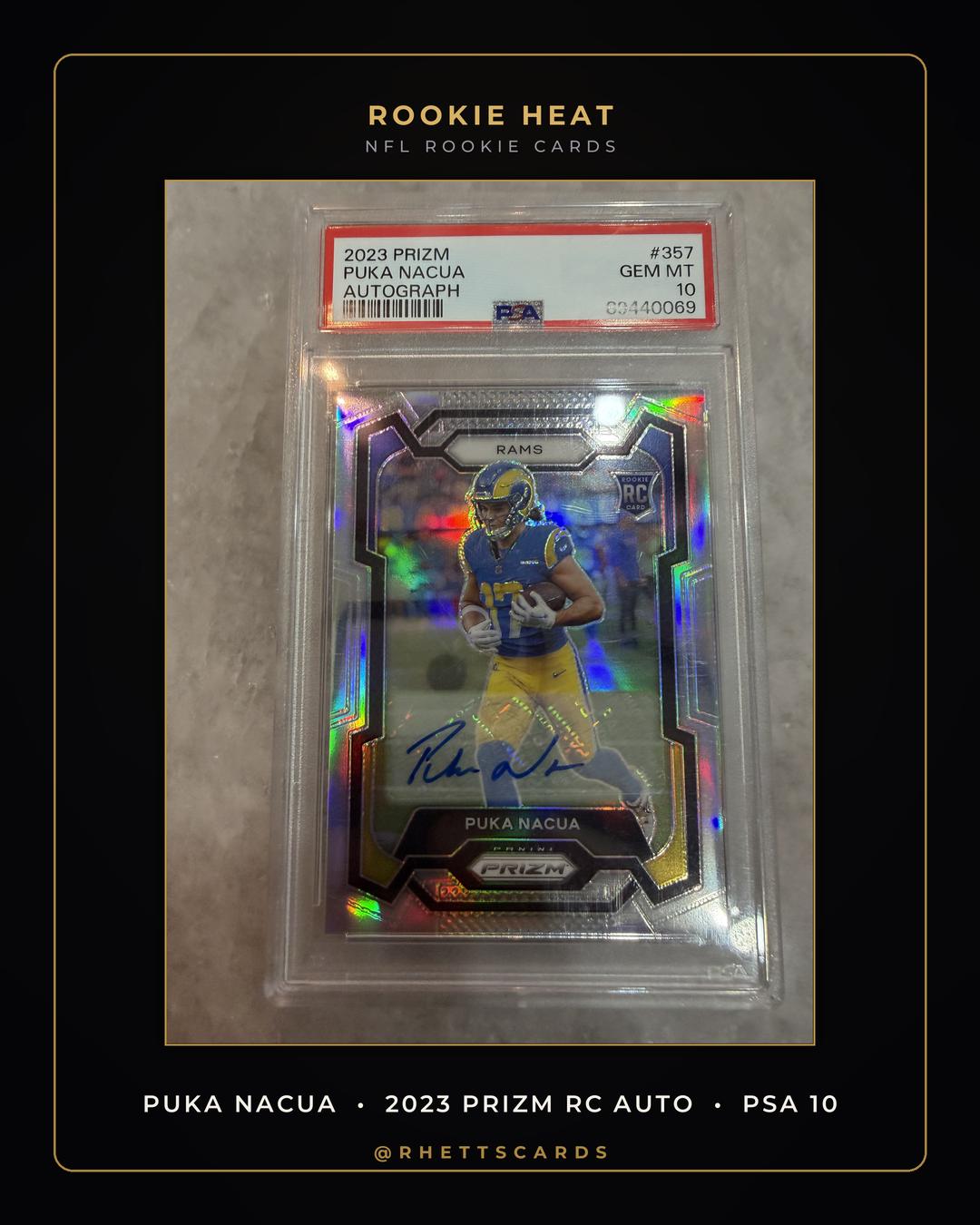 Puka Nacua serial numbered card